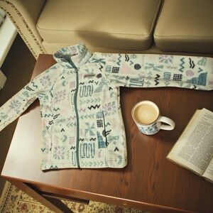 Columbia kids Fleece Jacket – Aztec Pastel Print, Size S(7/8) fast 📦🚚